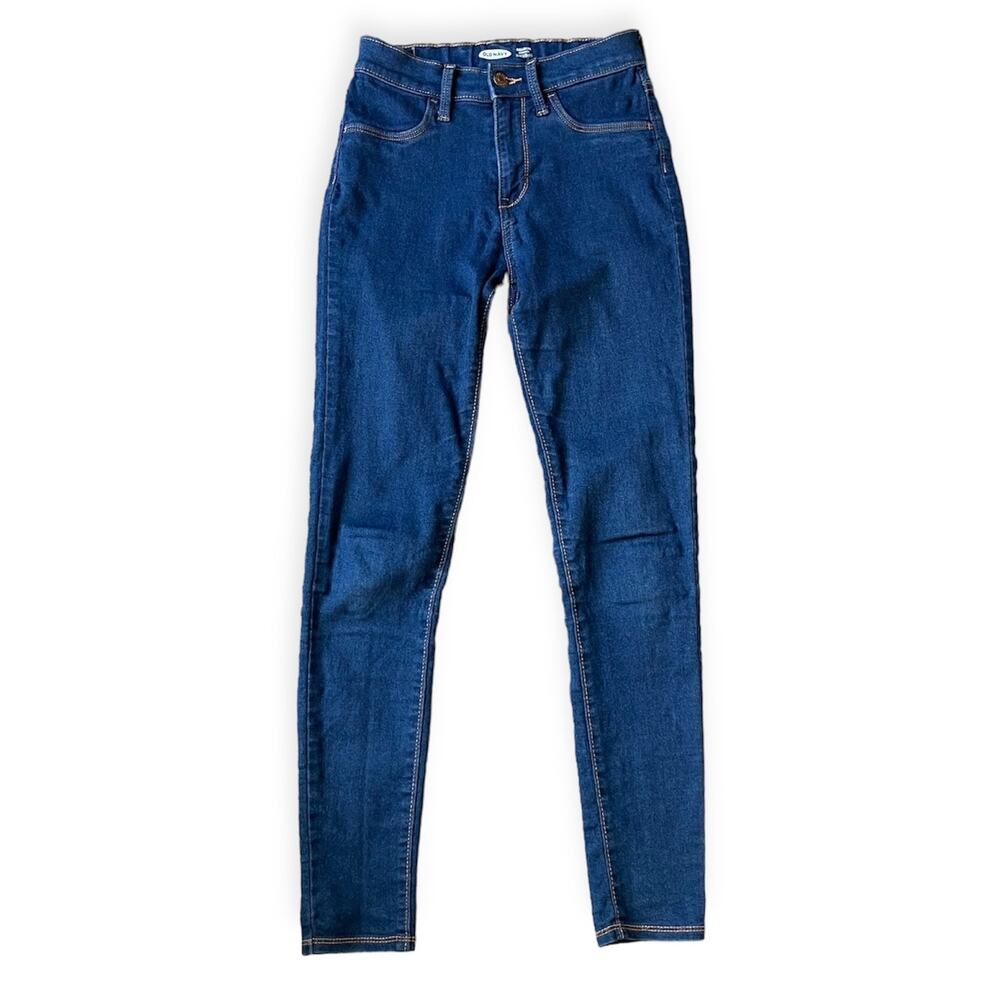 Girls 14 Old Navy Ballerina Dark Stretch Denim Jegging Jeans Adjustable Waist